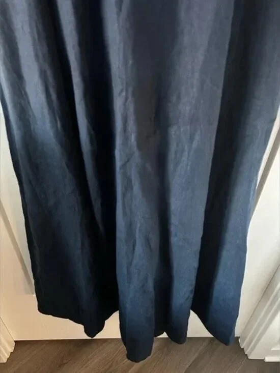 Abercrombie & Fitch Premium Linen Bow Back Maxi Dress XS PETITE - Picture 11 of 11